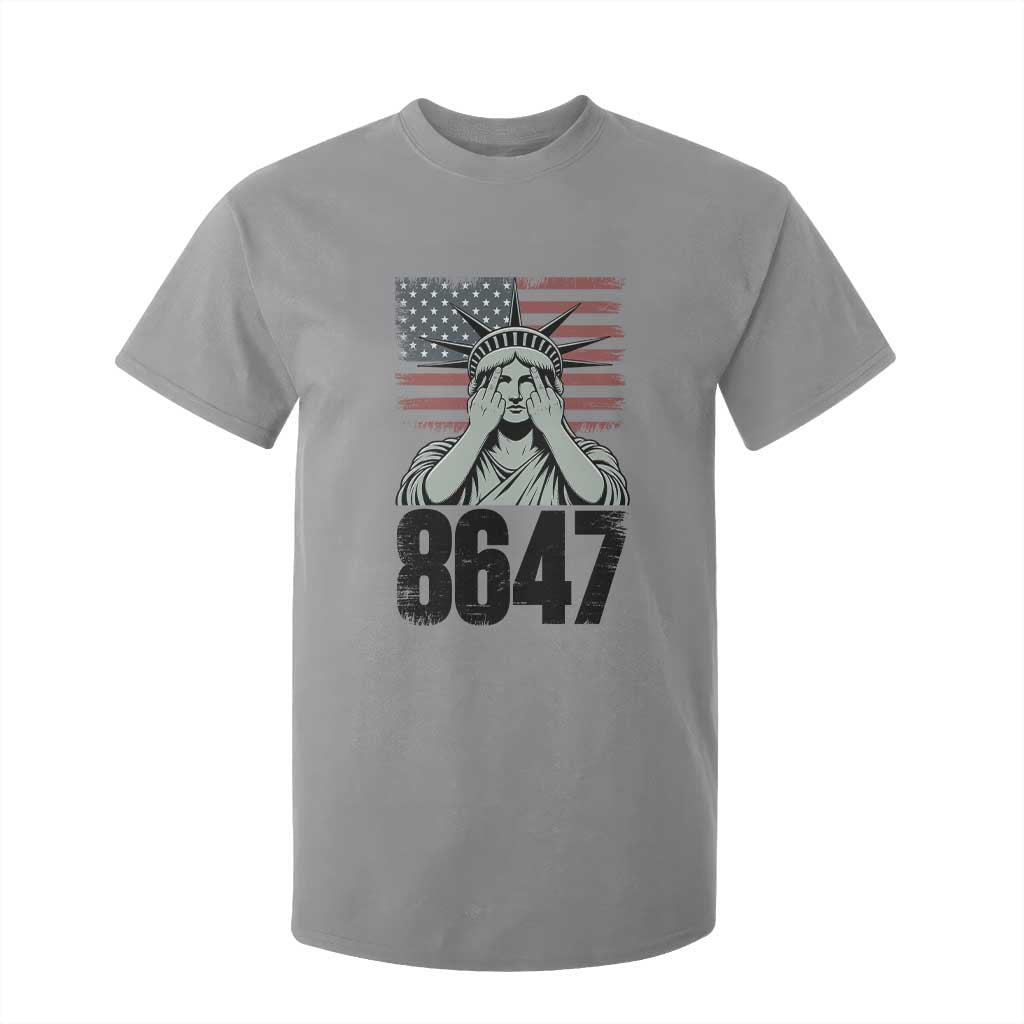 8647 Statue Of Liberty T Shirt For Kid Political Satire Protest Poster Graphic TS12 Sport Gray Print Your Wear