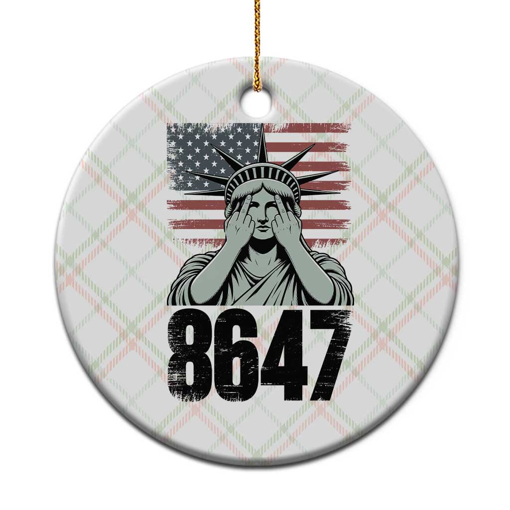 8647 Statue Of Liberty Ceramic Ornament Political Satire Protest Poster Graphic TS12 1pc Christmas Plaid Print Your Wear