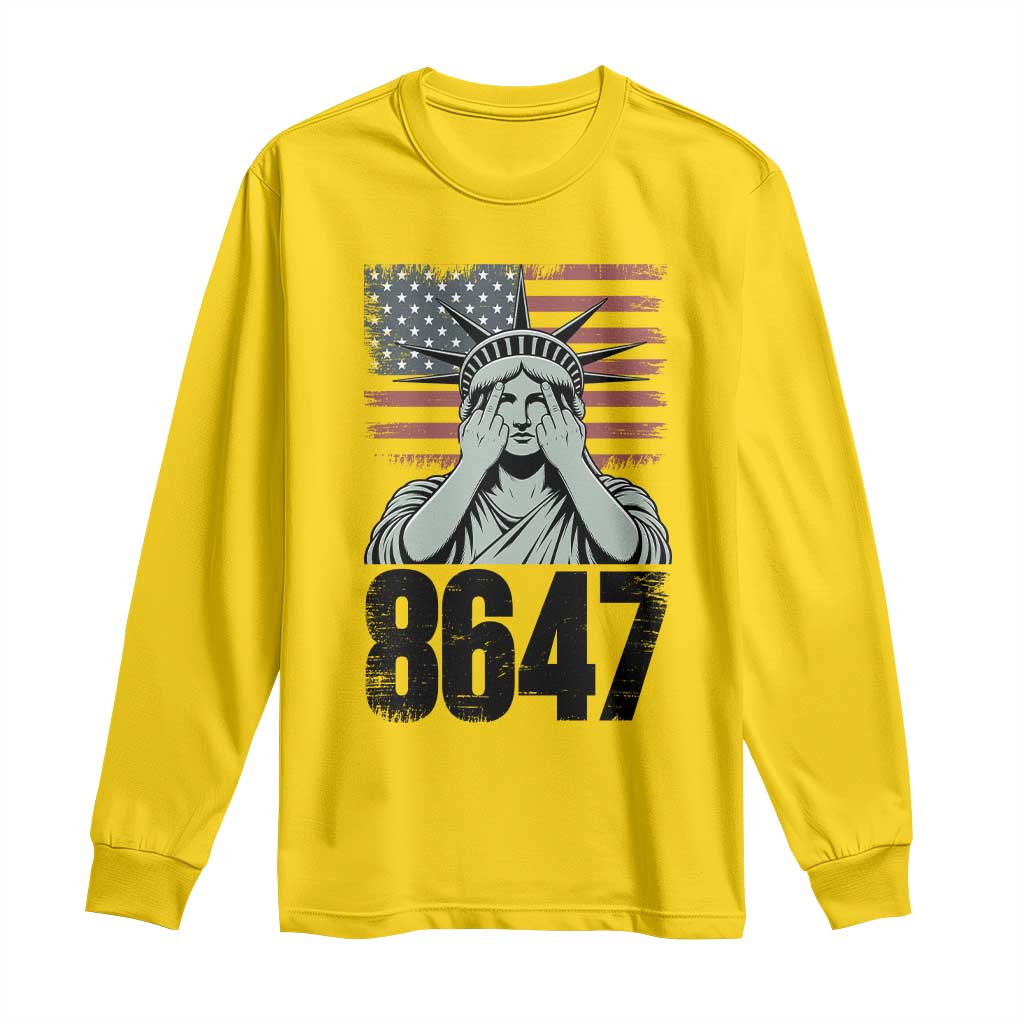 8647 Statue Of Liberty Long Sleeve Shirt Political Satire Protest Poster Graphic TS12 Daisy Print Your Wear