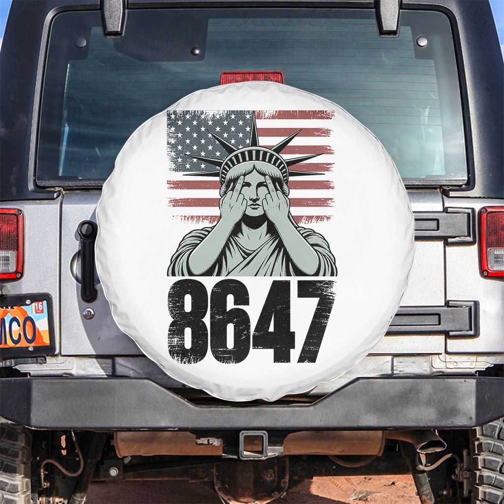 8647 Statue Of Liberty Spare Tire Cover Political Satire Protest Poster Graphic TS12 No hole White Print Your Wear