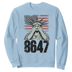 8647 Statue Of Liberty Sweatshirt Political Satire Protest Poster Graphic TS12 Light Blue Print Your Wear
