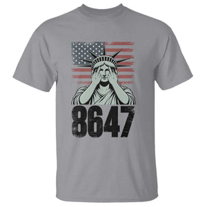 8647 Statue Of Liberty T Shirt Political Satire Protest Poster Graphic TS12 Sport Gray Print Your Wear