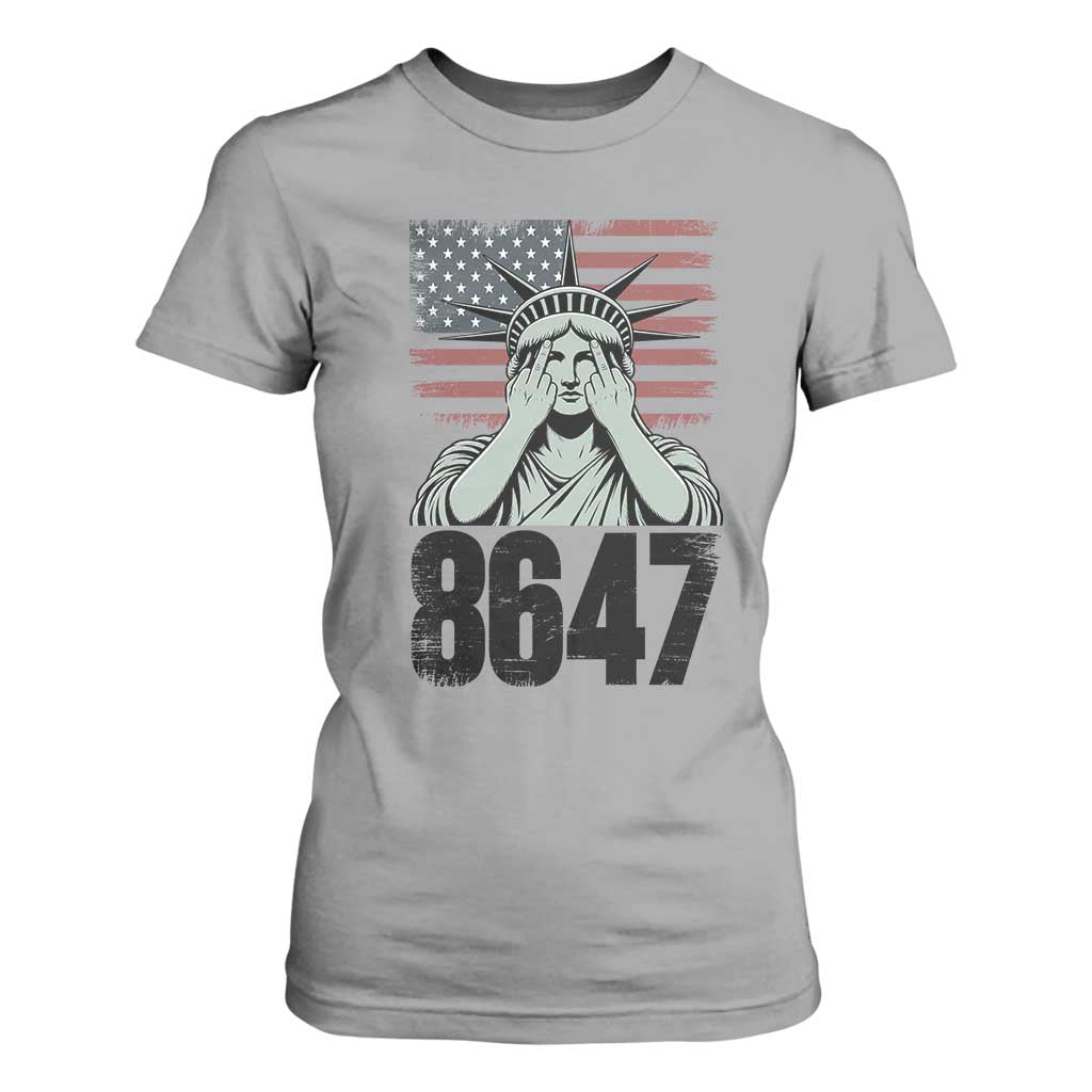 8647 Statue Of Liberty T Shirt For Women Political Satire Protest Poster Graphic TS12 Sport Gray Print Your Wear