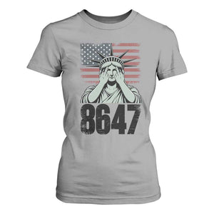8647 Statue Of Liberty T Shirt For Women Political Satire Protest Poster Graphic TS12 Sport Gray Print Your Wear