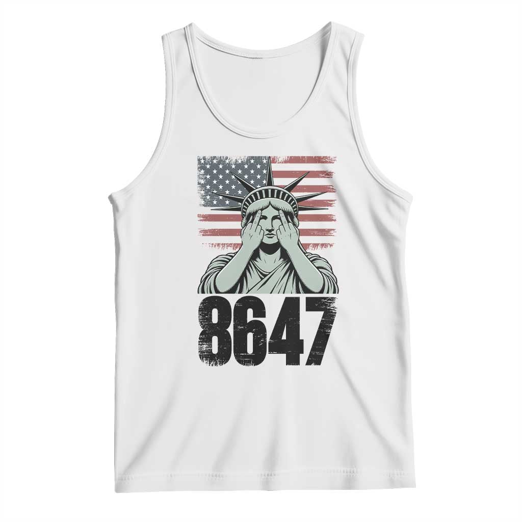 8647 Statue Of Liberty Tank Top Political Satire Protest Poster Graphic TS12 White Print Your Wear