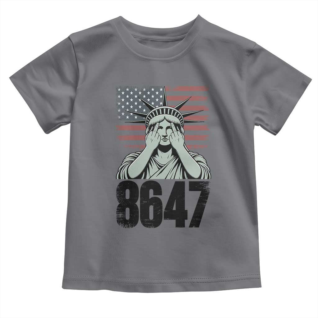 8647 Statue Of Liberty Toddler T Shirt Political Satire Protest Poster Graphic TS12 Charcoal Print Your Wear