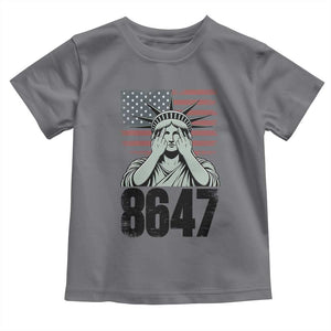 8647 Statue Of Liberty Toddler T Shirt Political Satire Protest Poster Graphic TS12 Charcoal Print Your Wear