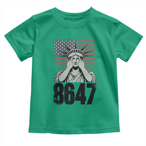 8647 Statue Of Liberty Toddler T Shirt Political Satire Protest Poster Graphic TS12 Irish Green Print Your Wear