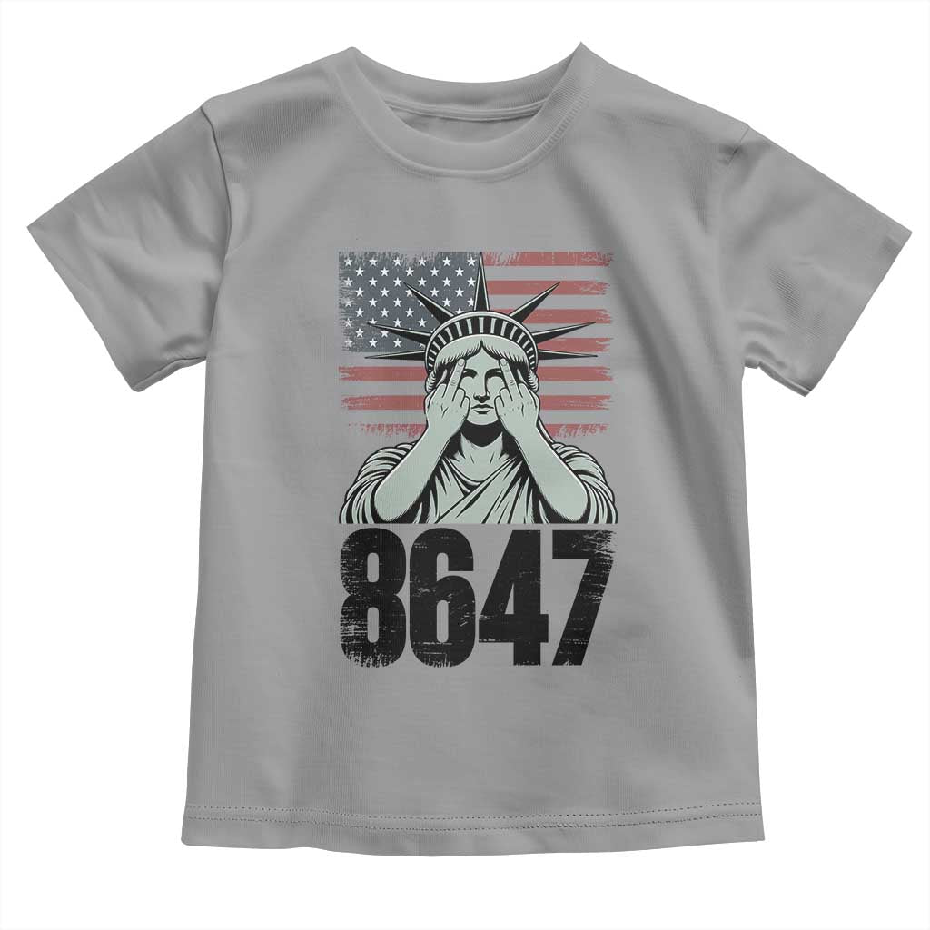 8647 Statue Of Liberty Toddler T Shirt Political Satire Protest Poster Graphic TS12 Sport Gray Print Your Wear
