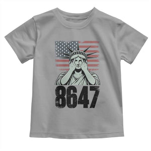 8647 Statue Of Liberty Toddler T Shirt Political Satire Protest Poster Graphic TS12 Sport Gray Print Your Wear