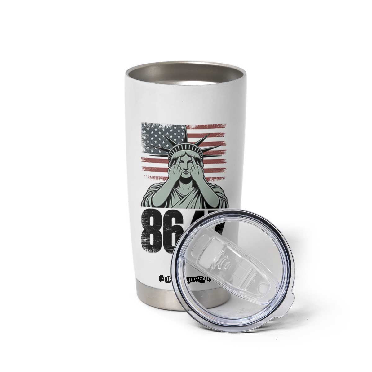 8647 Statue Of Liberty Tumbler Cup Political Satire Protest Poster Graphic TS12 Print Your Wear