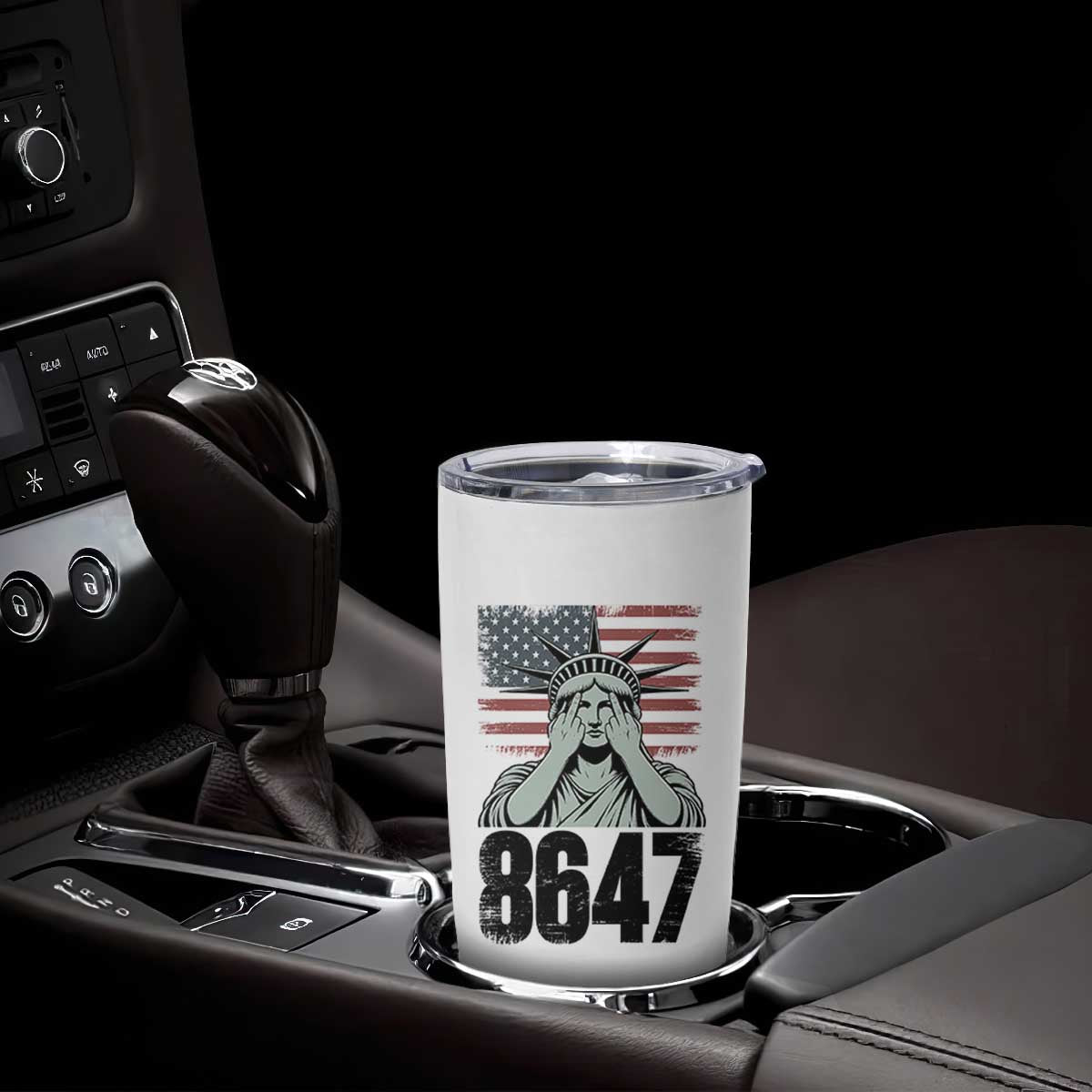 8647 Statue Of Liberty Tumbler Cup Political Satire Protest Poster Graphic TS12 Print Your Wear