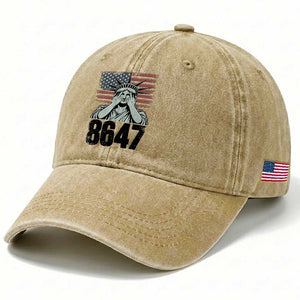 8647 Statue Of Liberty Washed Cotton Baseball Cap Political Satire Protest Poster Graphic TS12 Print Your Wear
