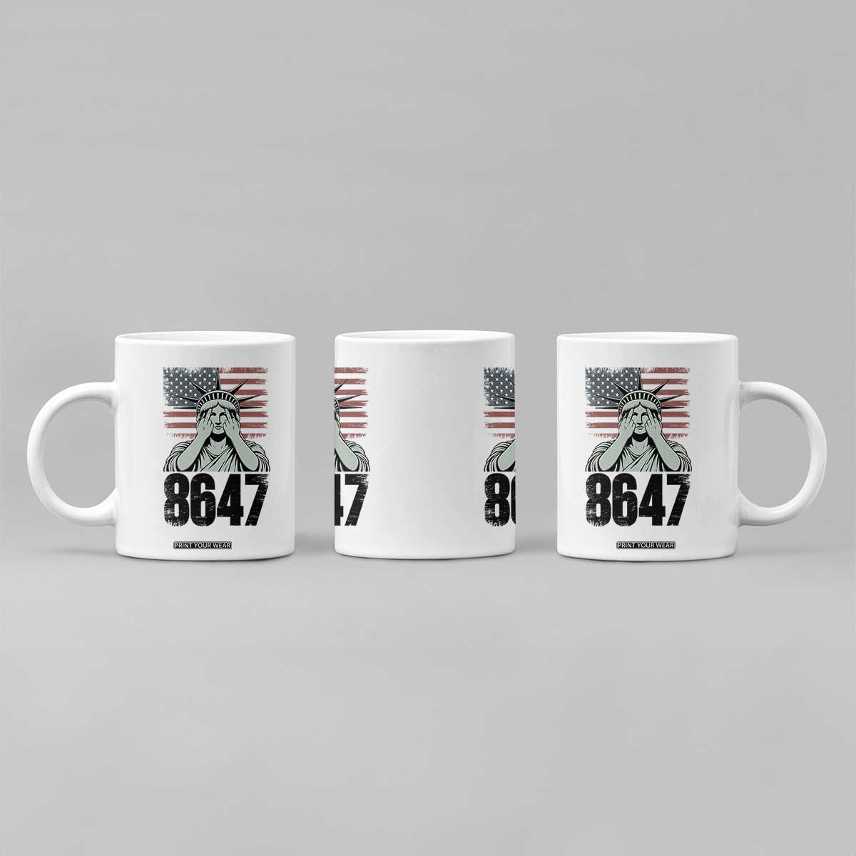 8647 Statue Of Liberty Coffee Mug Political Satire Protest Poster Graphic TS12 Print Your Wear
