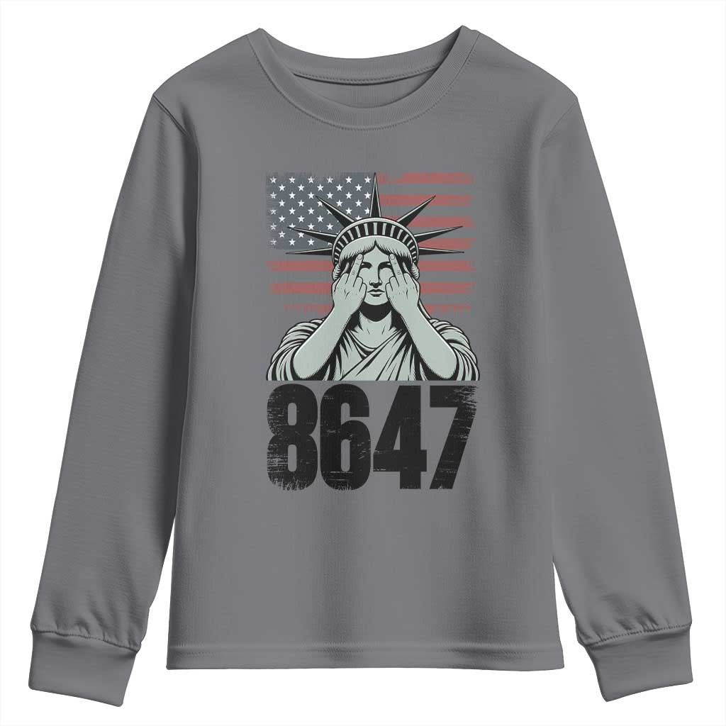 8647 Statue Of Liberty Youth Sweatshirt Political Satire Protest Poster Graphic TS12 Charcoal Print Your Wear
