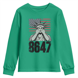 8647 Statue Of Liberty Youth Sweatshirt Political Satire Protest Poster Graphic TS12 Irish Green Print Your Wear