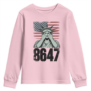 8647 Statue Of Liberty Youth Sweatshirt Political Satire Protest Poster Graphic TS12 Light Pink Print Your Wear