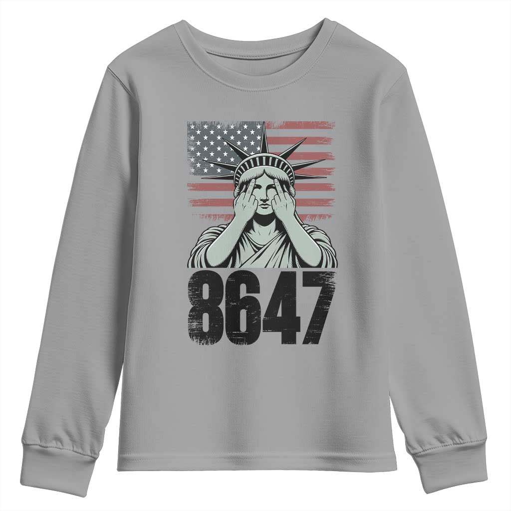 8647 Statue Of Liberty Youth Sweatshirt Political Satire Protest Poster Graphic TS12 Sport Gray Print Your Wear