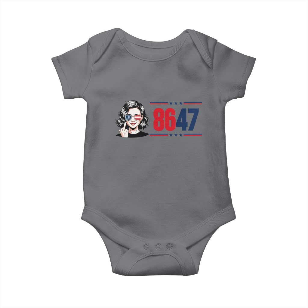 Political Activist 8647 Baby Onesie Freedom Satire Protest Graphic TS12 Charcoal Print Your Wear