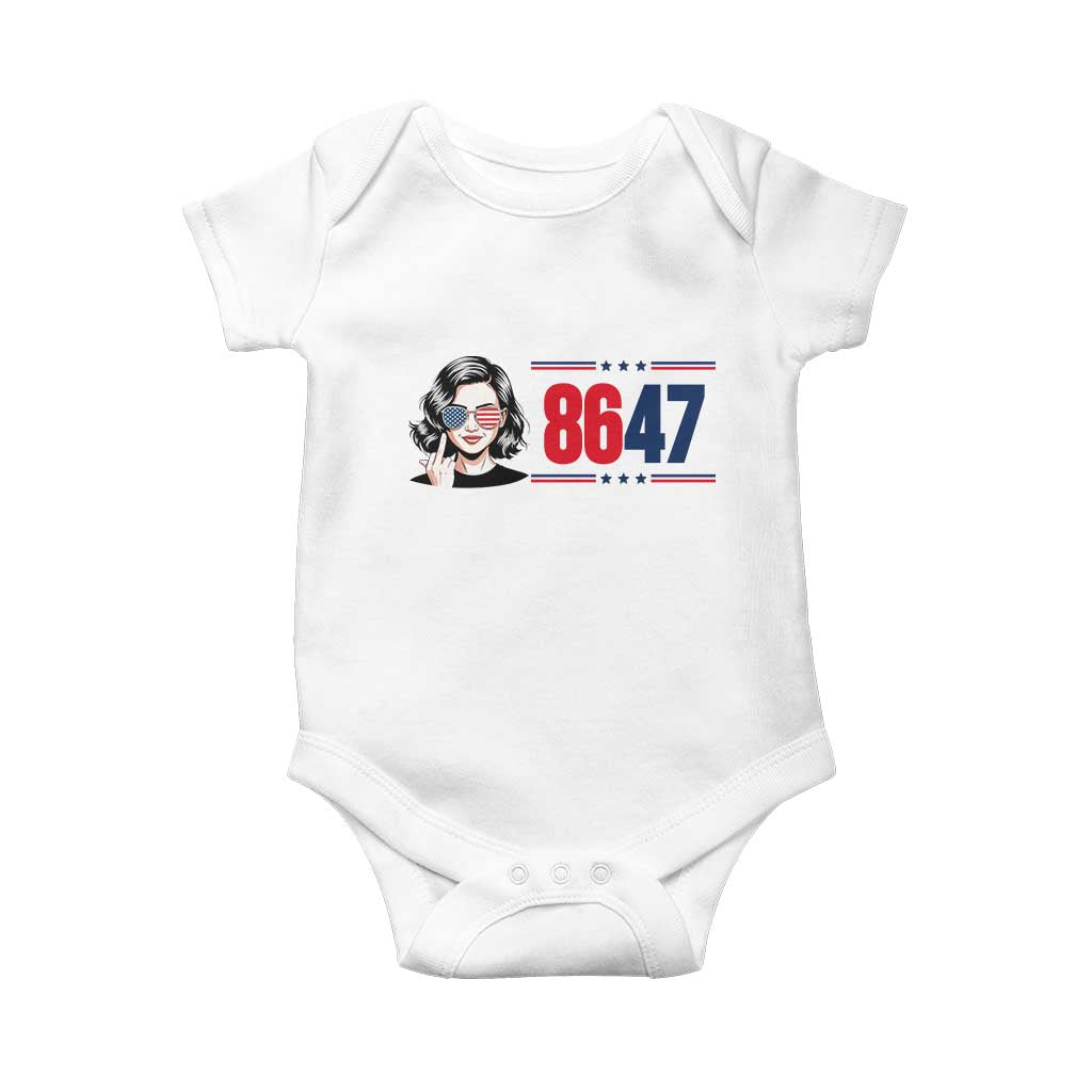 Political Activist 8647 Baby Onesie Freedom Satire Protest Graphic TS12 White Print Your Wear