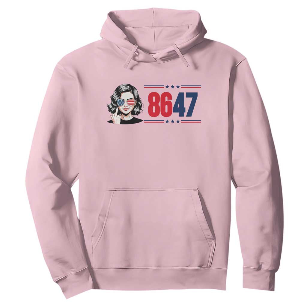 Political Activist 8647 Hoodie Freedom Satire Protest Graphic TS12 Light Pink Print Your Wear