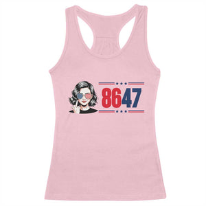 Political Activist 8647 Racerback Tank Top Freedom Satire Protest Graphic TS12 Light Pink Print Your Wear