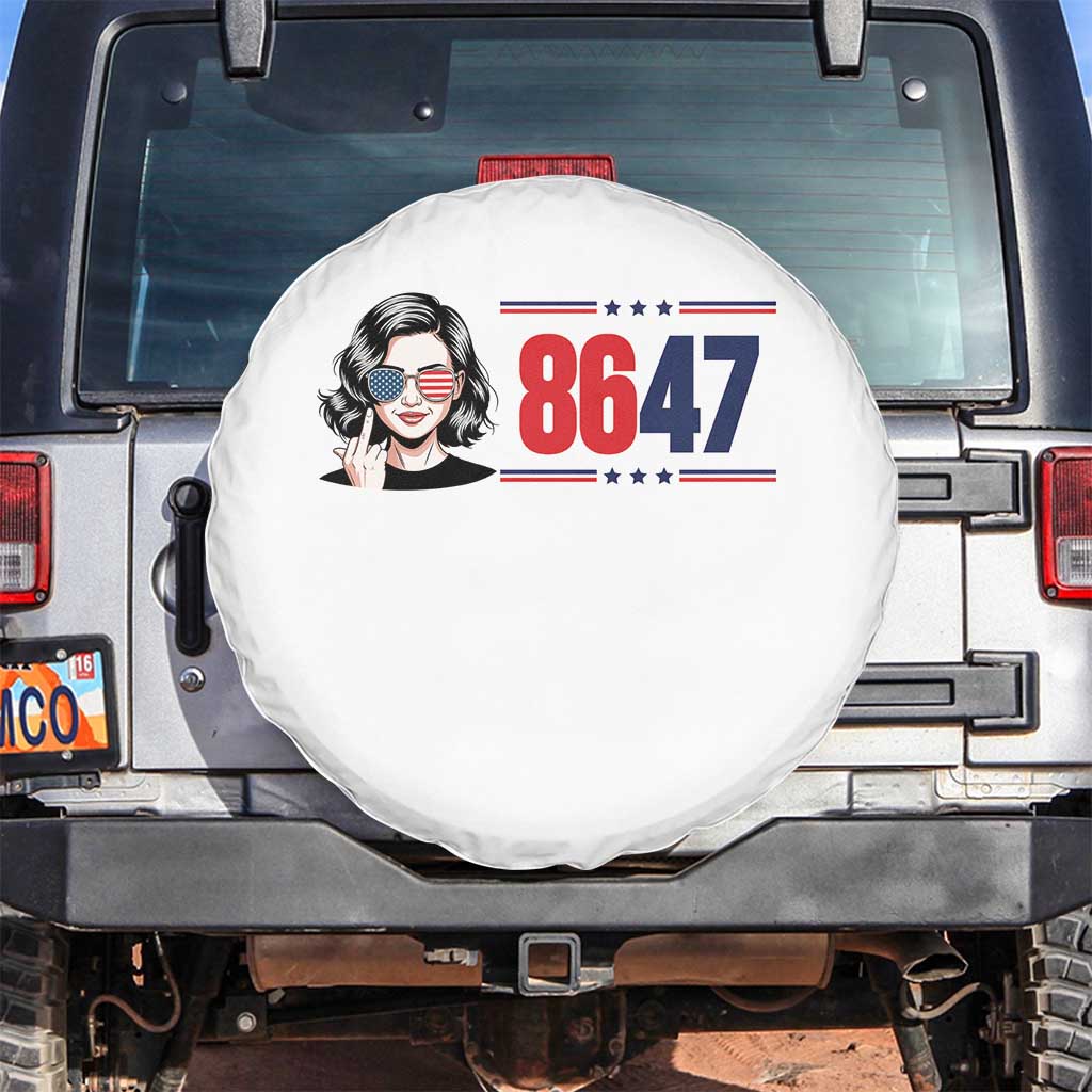 Political Activist 8647 Spare Tire Cover Freedom Satire Protest Graphic TS12 No hole White Print Your Wear