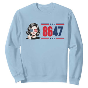 Political Activist 8647 Sweatshirt Freedom Satire Protest Graphic TS12 Light Blue Print Your Wear