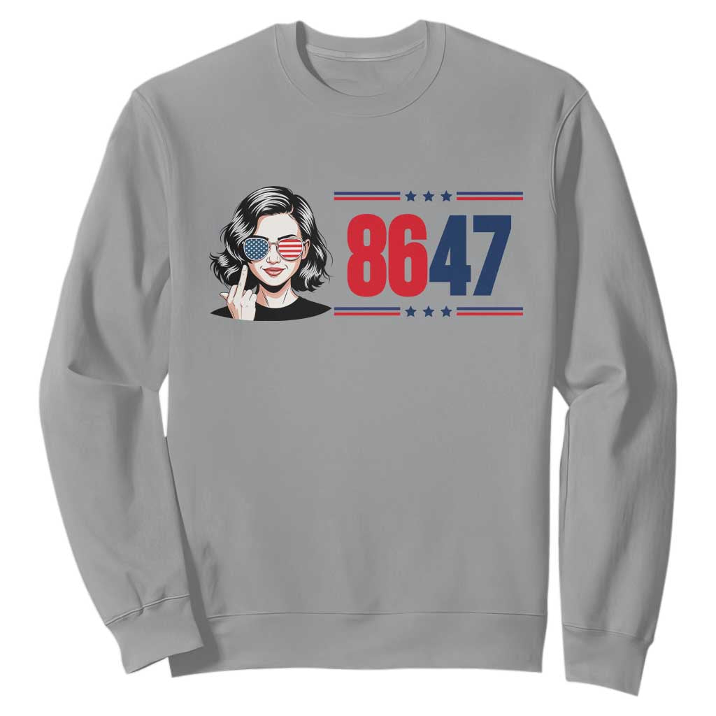Political Activist 8647 Sweatshirt Freedom Satire Protest Graphic TS12 Sport Gray Print Your Wear