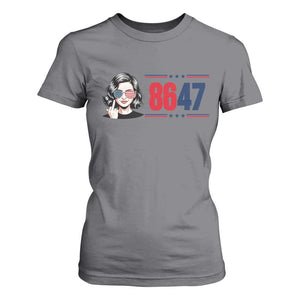 Political Activist 8647 T Shirt For Women Freedom Satire Protest Graphic TS12 Charcoal Print Your Wear