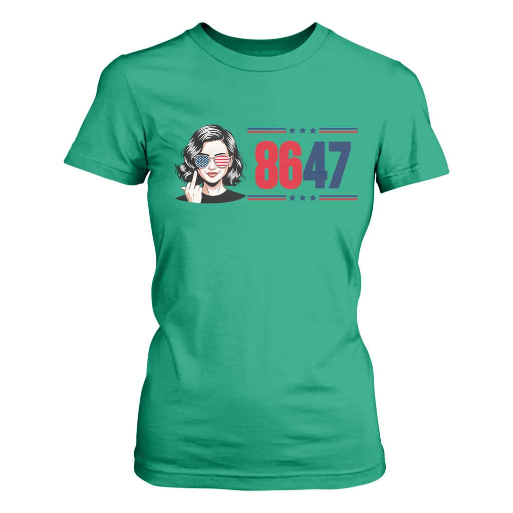 Political Activist 8647 T Shirt For Women Freedom Satire Protest Graphic TS12 Irish Green Print Your Wear