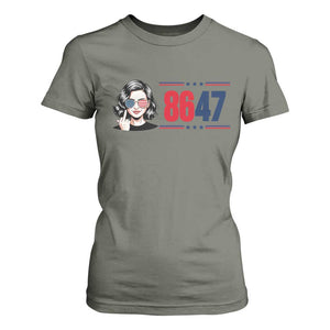 Political Activist 8647 T Shirt For Women Freedom Satire Protest Graphic TS12 Military Green Print Your Wear