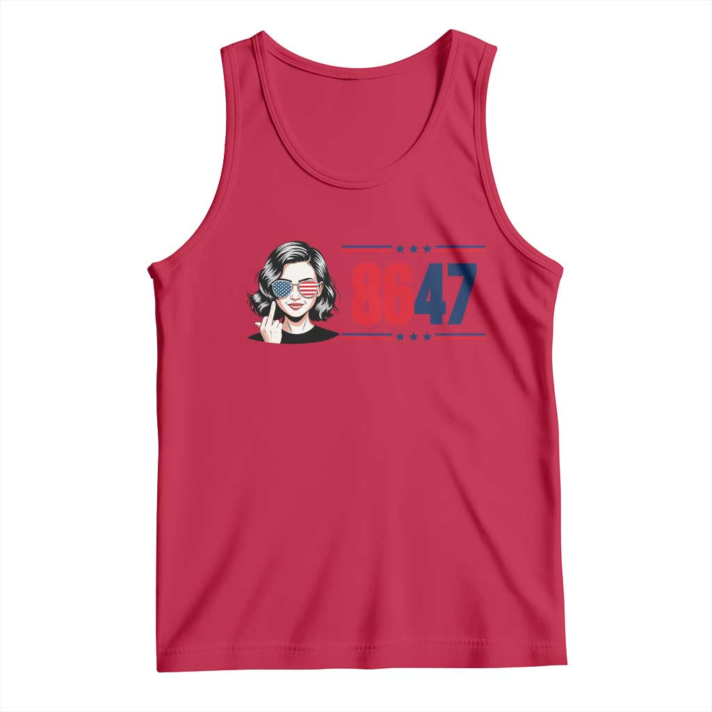 Political Activist 8647 Tank Top Freedom Satire Protest Graphic TS12 Red Print Your Wear