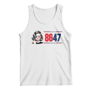 Political Activist 8647 Tank Top Freedom Satire Protest Graphic TS12 White Print Your Wear
