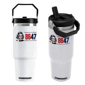 Political Activist 8647 Flip Straw Tumbler Freedom Satire Protest Graphic TS12 One Size: 30 oz White Print Your Wear