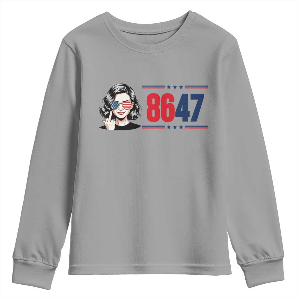 Political Activist 8647 Youth Sweatshirt Freedom Satire Protest Graphic TS12 Sport Gray Print Your Wear