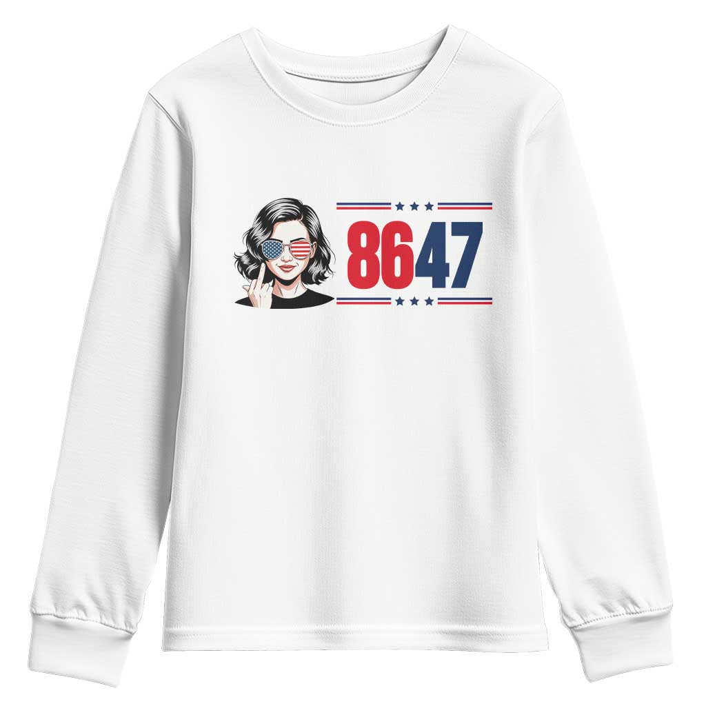 Political Activist 8647 Youth Sweatshirt Freedom Satire Protest Graphic TS12 White Print Your Wear