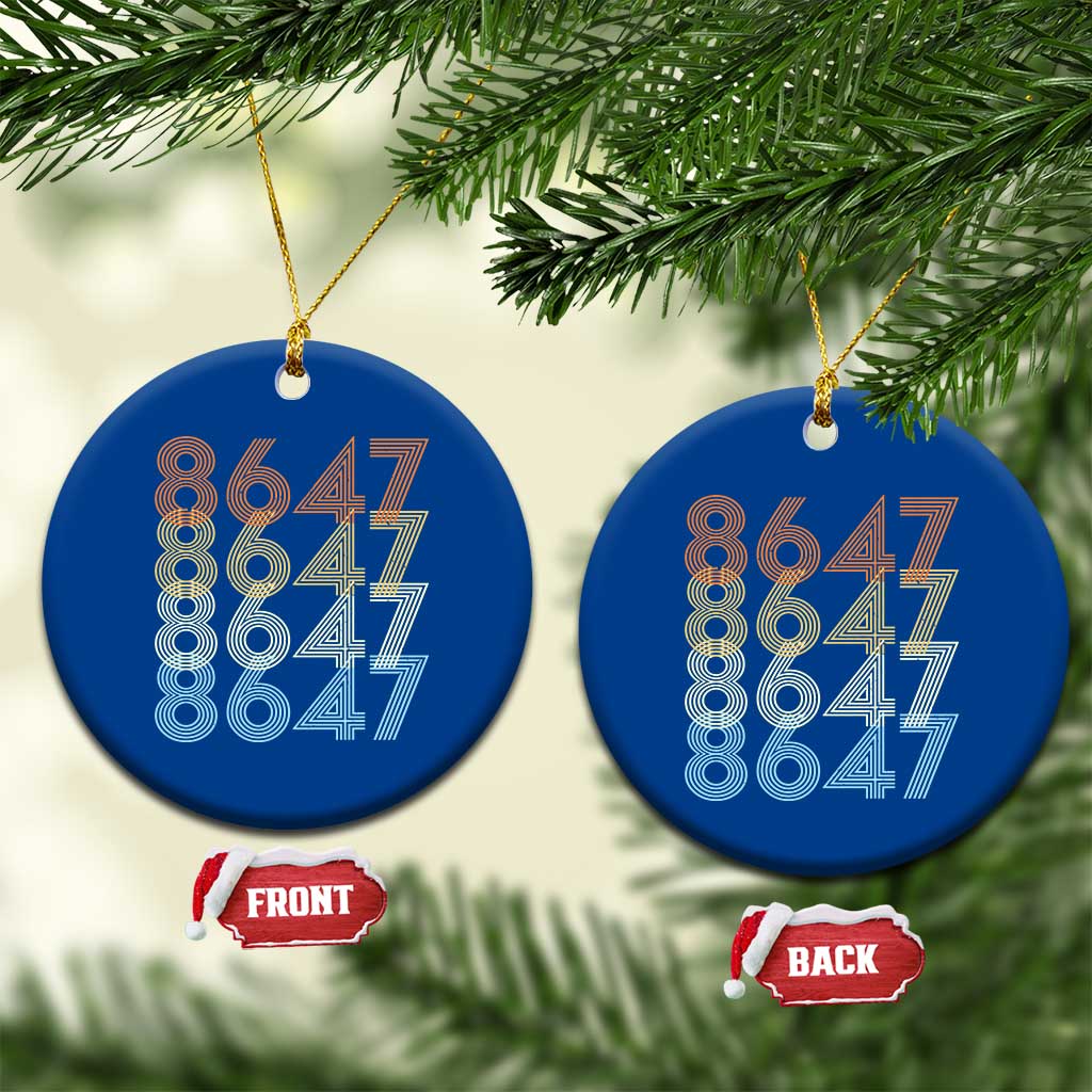 Retro Vintage 8647 Ceramic Ornament Freedom Protest Stripe Graphic TS12 1pc Blue Print Your Wear