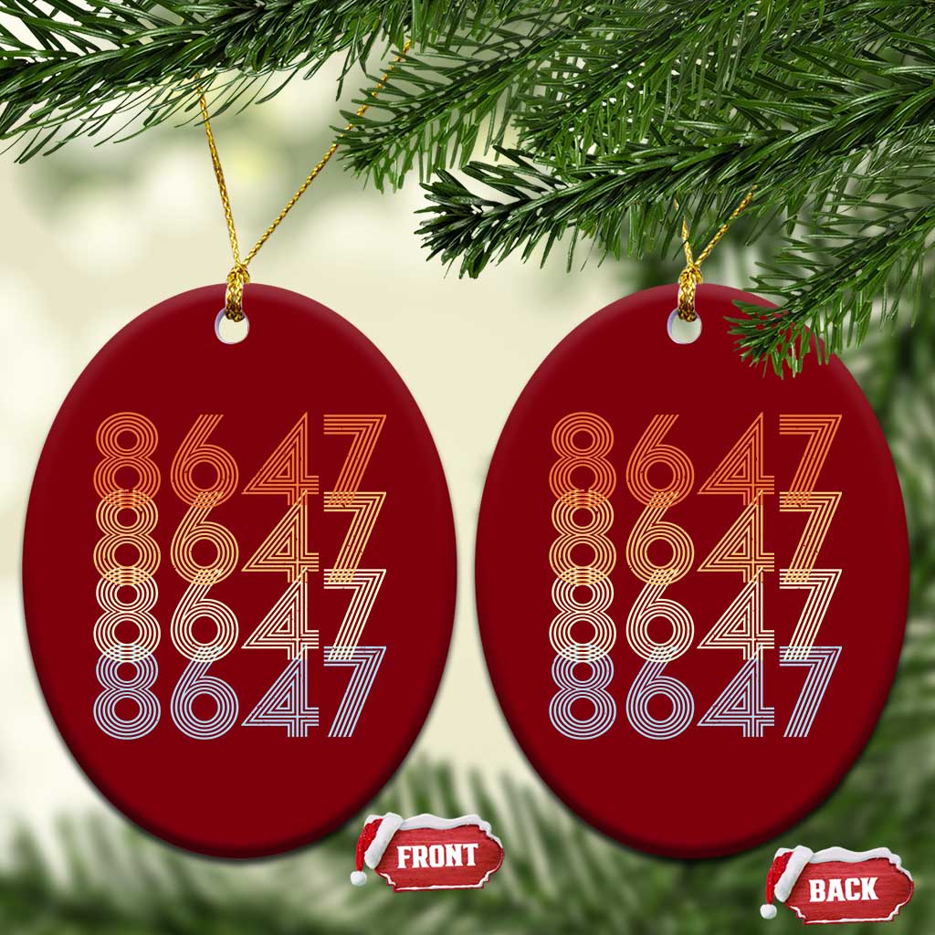 Retro Vintage 8647 Ceramic Ornament Freedom Protest Stripe Graphic TS12 Print Your Wear