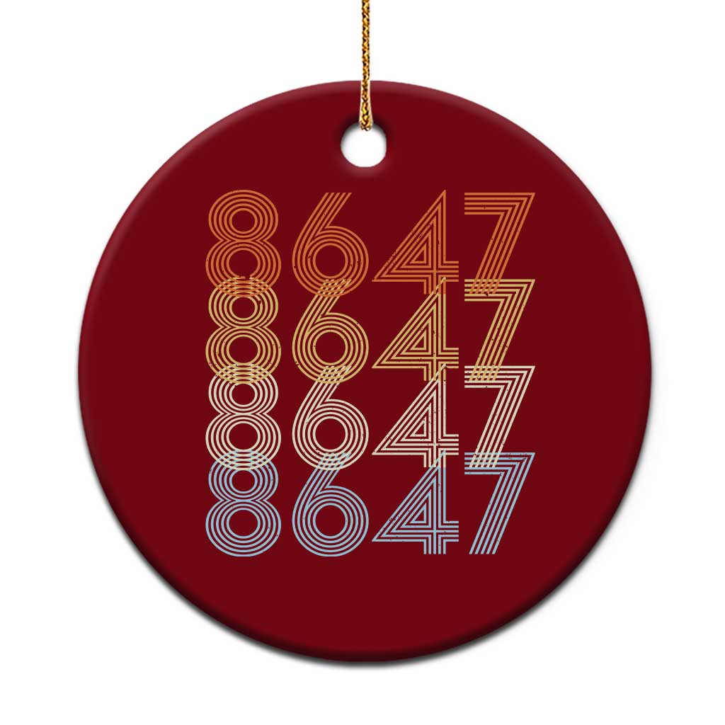 Retro Vintage 8647 Ceramic Ornament Freedom Protest Stripe Graphic TS12 1pc Red Print Your Wear