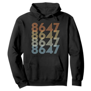 Retro Vintage 8647 Hoodie Freedom Protest Stripe Graphic TS12 Black Print Your Wear