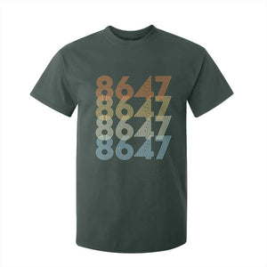 Retro Vintage 8647 T Shirt For Kid Freedom Protest Stripe Graphic TS12 Dark Forest Green Print Your Wear