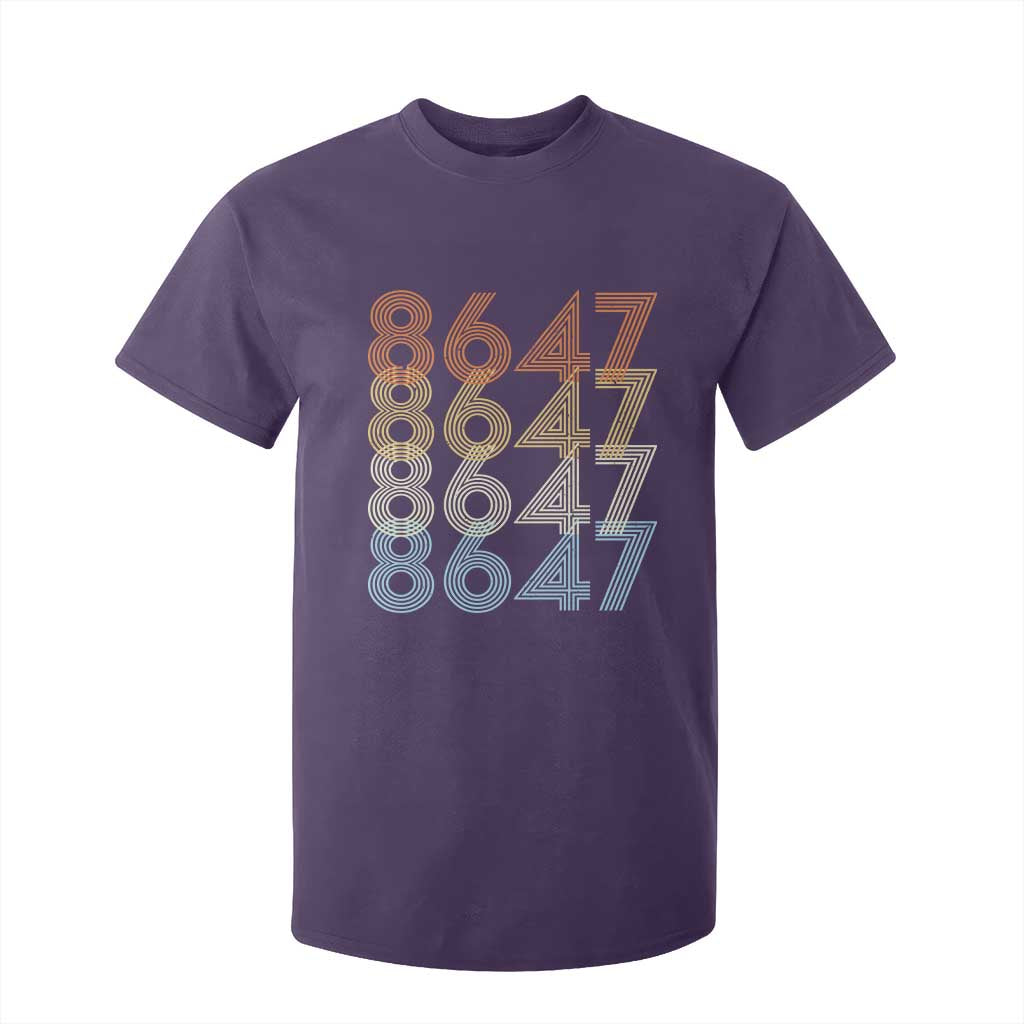 Retro Vintage 8647 T Shirt For Kid Freedom Protest Stripe Graphic TS12 Purple Print Your Wear
