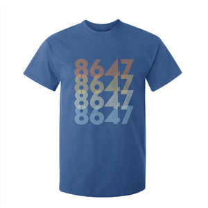 Retro Vintage 8647 T Shirt For Kid Freedom Protest Stripe Graphic TS12 Royal Blue Print Your Wear