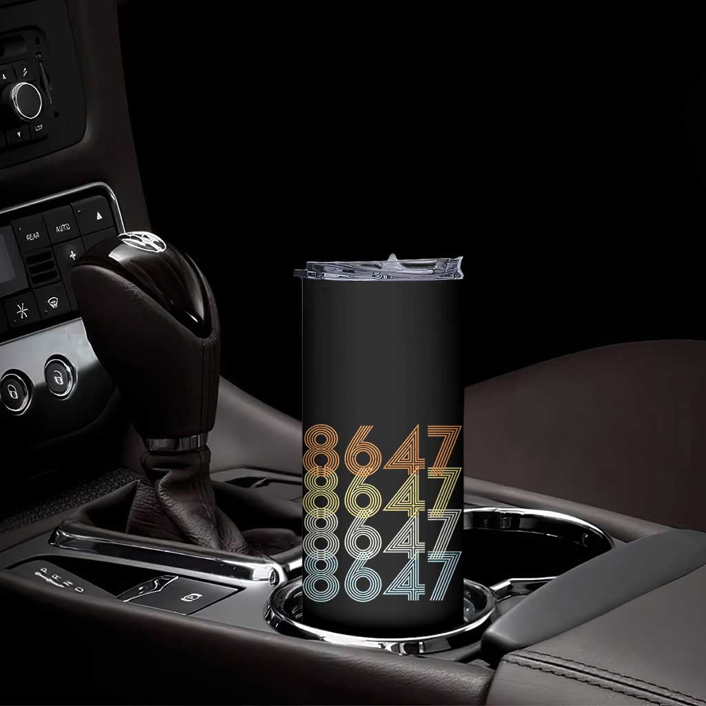 Retro Vintage 8647 Skinny Tumbler Freedom Protest Stripe Graphic TS12 Print Your Wear