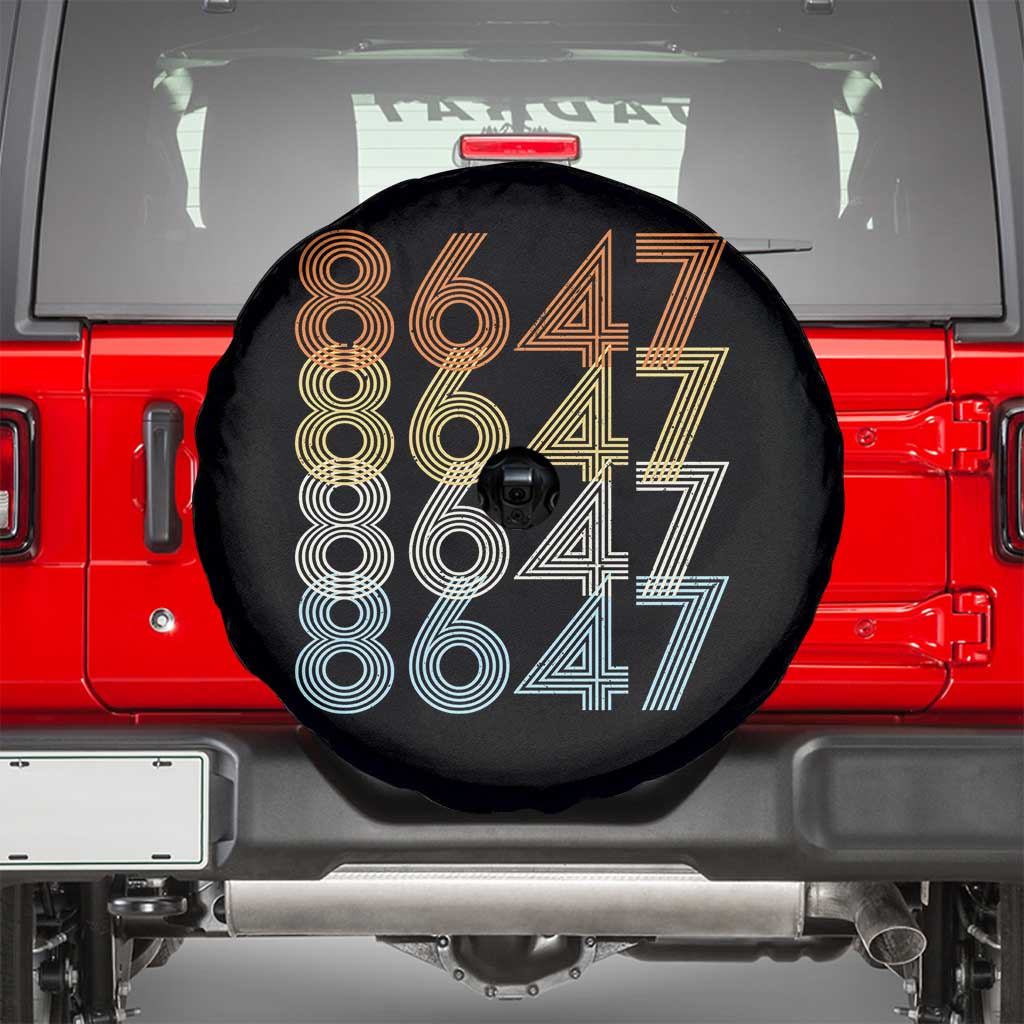 Retro Vintage 8647 Spare Tire Cover Freedom Protest Stripe Graphic TS12 Black Print Your Wear