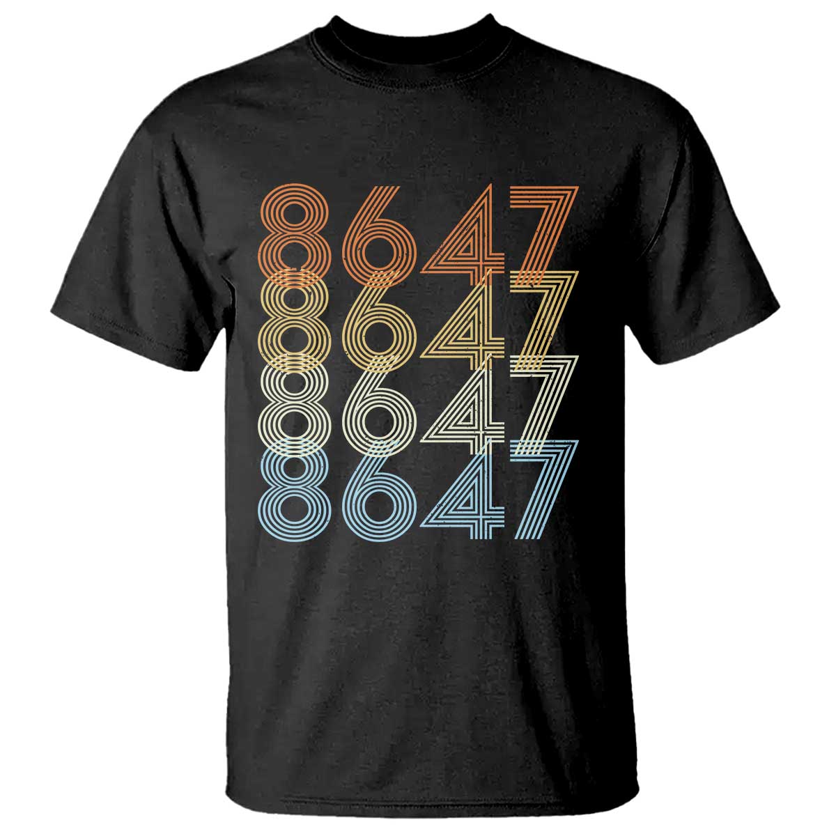 Retro Vintage 8647 T Shirt Freedom Protest Stripe Graphic TS12 Black Print Your Wear