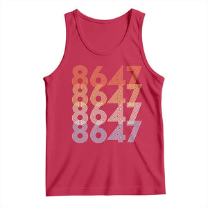 Retro Vintage 8647 Tank Top Freedom Protest Stripe Graphic TS12 Red Print Your Wear
