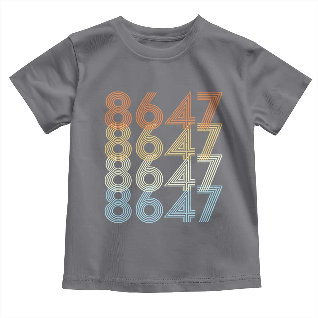 Retro Vintage 8647 Toddler T Shirt Freedom Protest Stripe Graphic TS12 Charcoal Print Your Wear