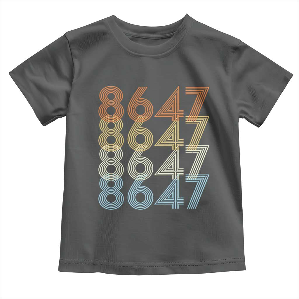 Retro Vintage 8647 Toddler T Shirt Freedom Protest Stripe Graphic TS12 Dark Heather Print Your Wear